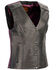 Image #1 - Milwaukee Leather Women's Phoenix Stud Embroidered Snap Front Vest - 3X, Black/purple, hi-res