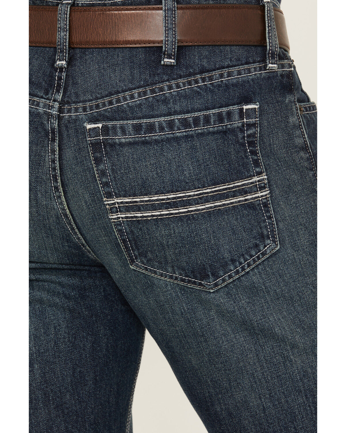 Image #4 - Cinch Men's Silver Label Dark Stonewash Tint Slim Straight Rigid Denim Jeans, Dark Wash, hi-res