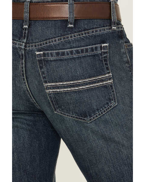 Image #4 - Cinch Men's Silver Label Dark Stonewash Tint Slim Straight Rigid Denim Jeans , Dark Wash, hi-res