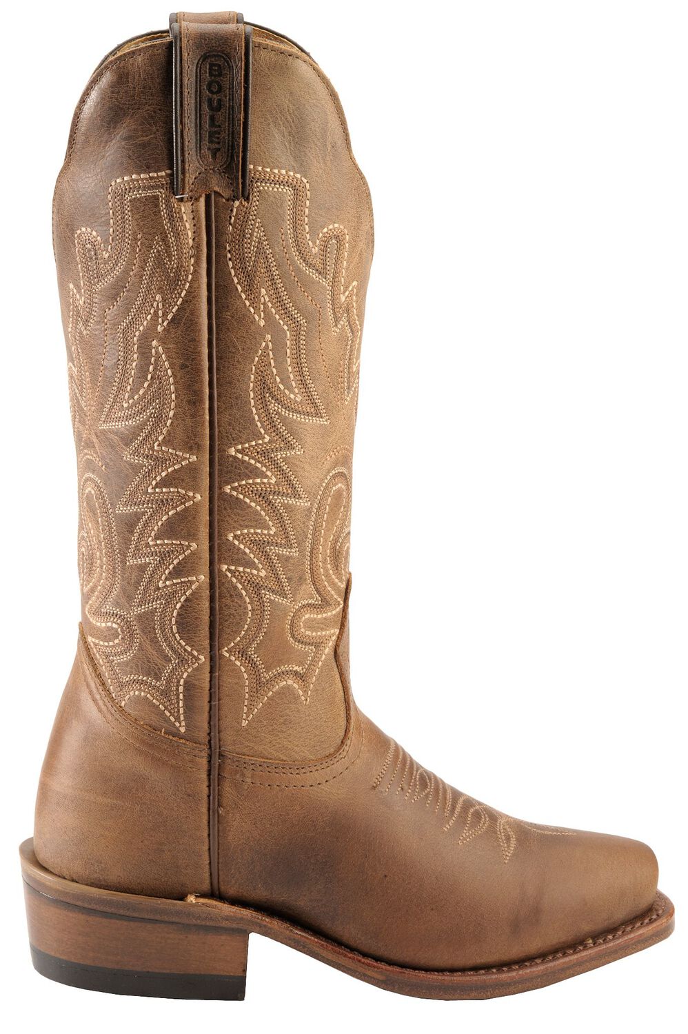 Image #2 - Boulet Women's Rancher Western Boots - Narrow Square Toe, Rustic Brn, hi-res