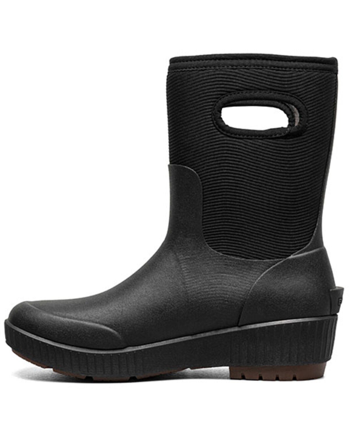 Image #3 - Bogs Women's Seattle II Mid Rain Boots - Round Toe, Black, hi-res