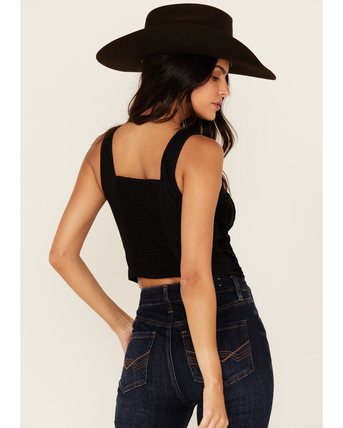 Image #4 - Idyllwind Women's Tigerbelle Soutache Lace Sleeveless Top, Black, hi-res