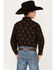 Image #4 - Panhandle Boys' Floral Print Long Sleeve Pearl Snap Western Shirt, Black, hi-res