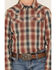Image #3 - Cody James Boys' Ricardo Plaid Print Long Sleeve Snap Western Shirt, Tan, hi-res