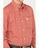 Cinch Boys' Geo Long Sleeve Button-Down Western Shirt, Red, hi-res