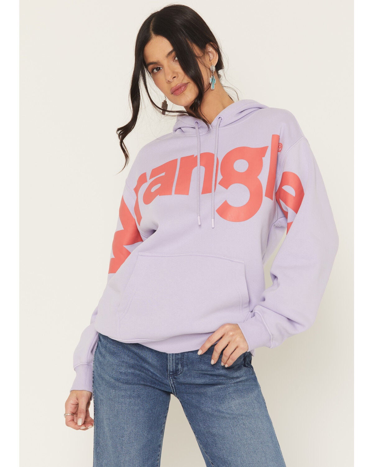 Wrangler Retro Women's Logo Hoodie, Purple, hi-res