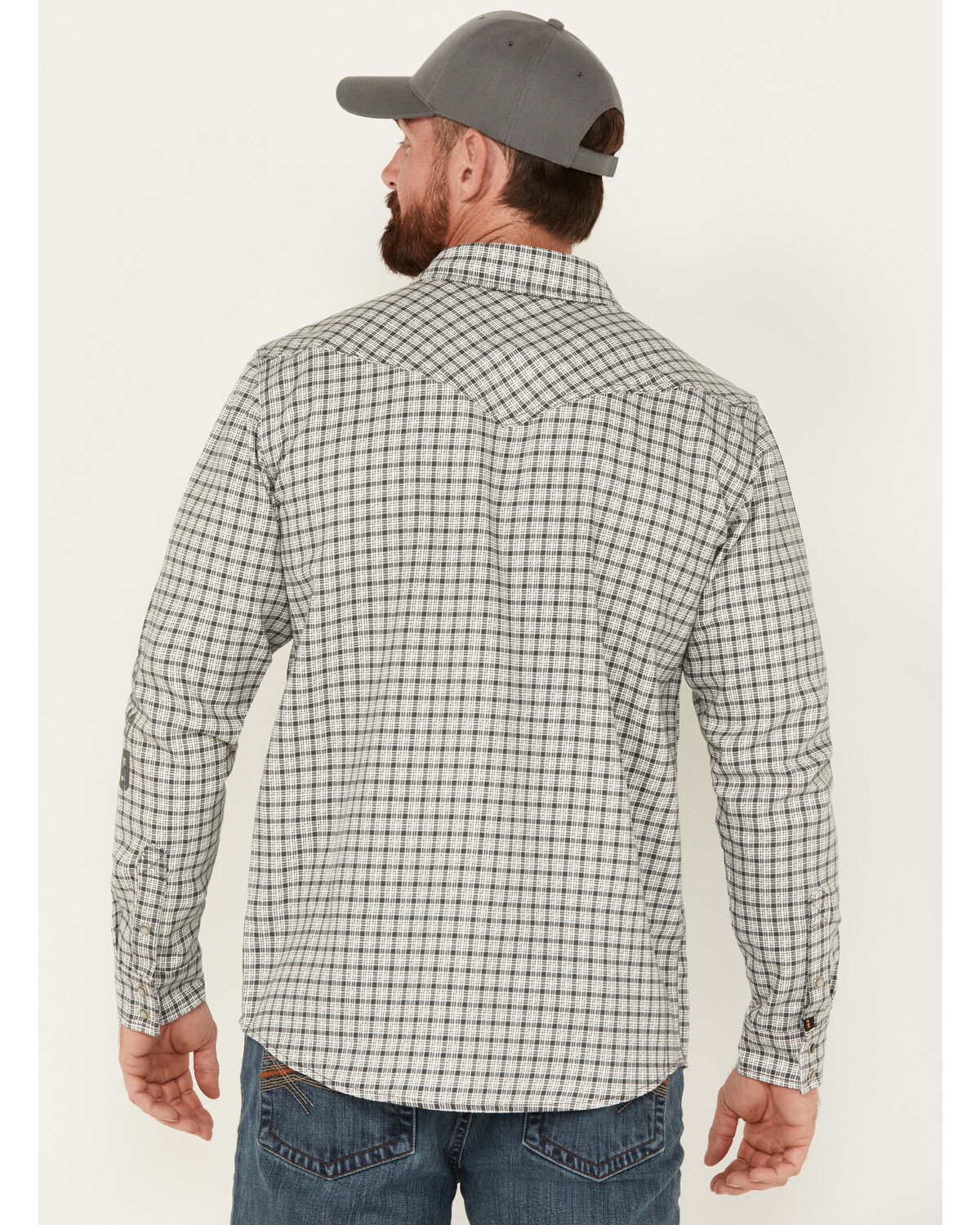 Image #4 - Cody James Men's FR Lightweight Logo Long Sleeve Pearl Snap Stretch Work Shirt, , hi-res
