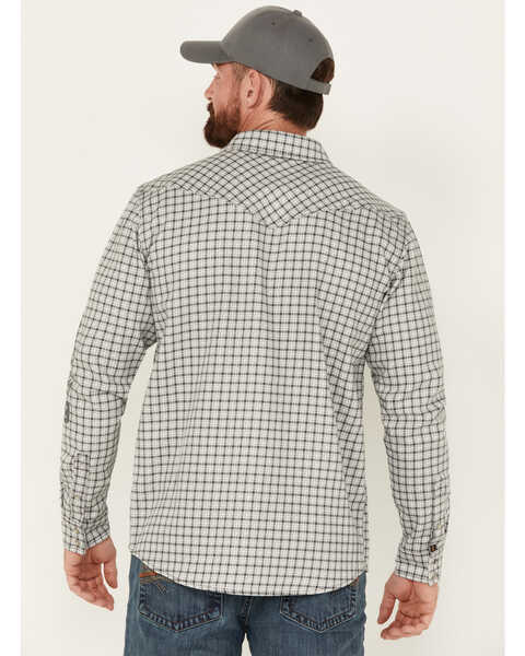 Image #4 - Cody James Men's FR Lightweight Logo Long Sleeve Pearl Snap Stretch Work Shirt , Grey, hi-res