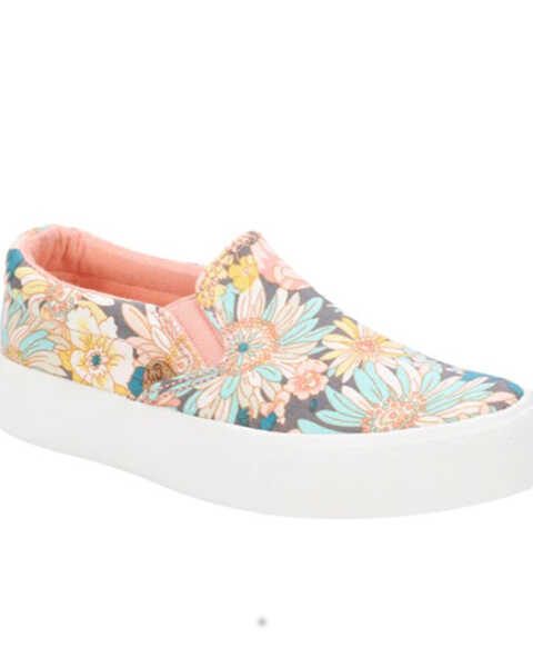 Image #1 - Lamo Footwear Girls' Piper Slip-On Casual Shoes - Round Toe , Peach, hi-res