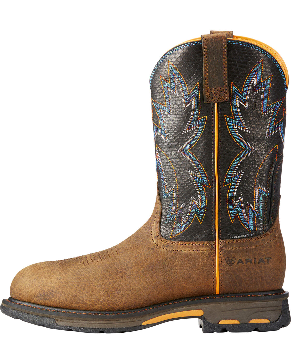 Image #2 - Ariat Men's Brown WorkHog Raptor Snake Print Boots - Composite Toe, Brown, hi-res