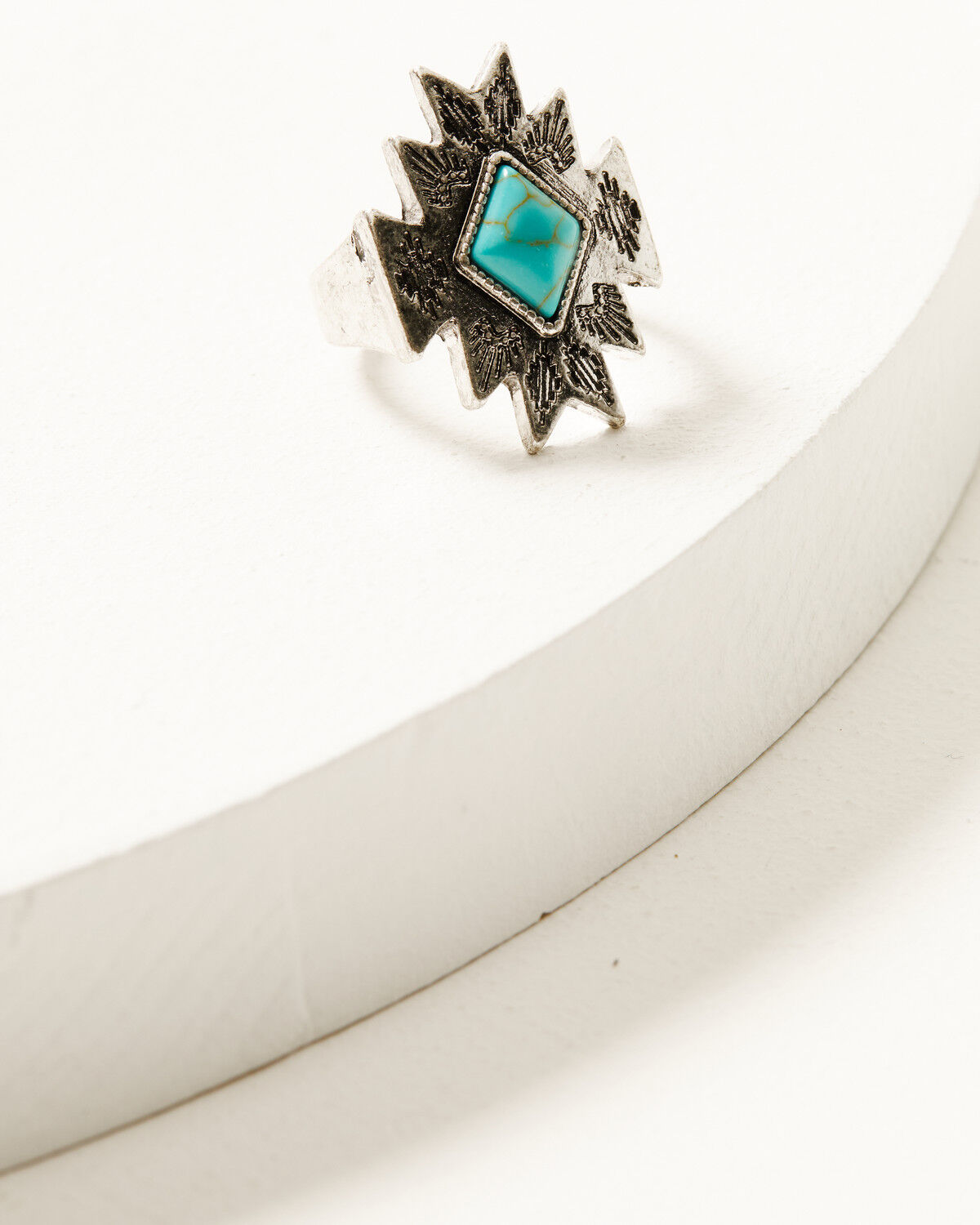 Image #2 - Shyanne Women's Dakota Silver & Turquoise 3-Piece Ring Set, Silver, hi-res