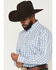 Image #2 - Wrangler Men's Plaid Print Long Sleeve Button-Down Western Shirt, Blue, hi-res