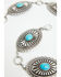Image #3 - Ariat Women's Oval Turquoise Concho Chain Belt, Silver, hi-res