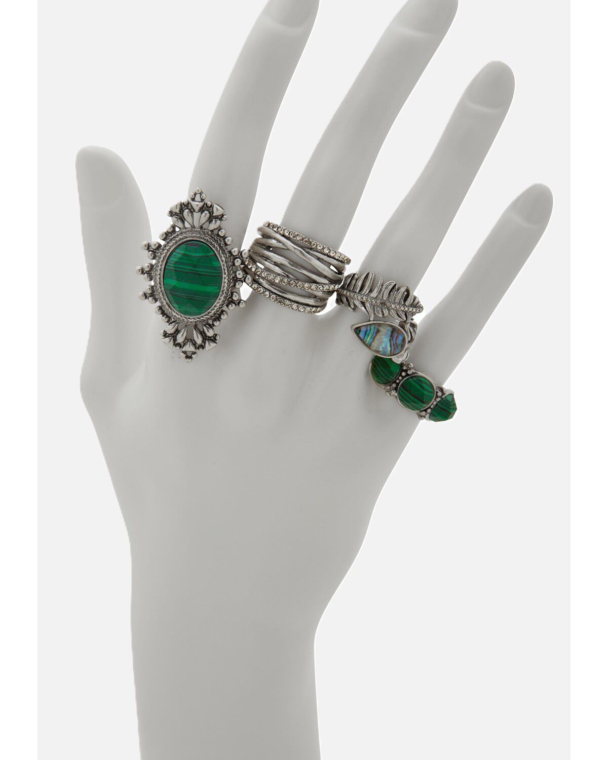 Image #2 - Lainey Wilson Women's Multi Ring Set - 4 Piece, Silver, hi-res