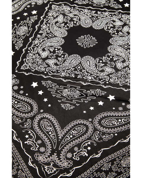 Image #2 - Cody James Men's Black Printed Wild Rag Silk Scarf, Black, hi-res