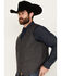 Image #2 - Moonshine Spirit Men's Herringbone Button-Down Wool Vest, Grey, hi-res