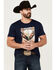 Image #1 - Cody James Men's Liberty Death Short Sleeve Graphic T-Shirt , Navy, hi-res
