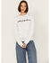 Image #1 - Gina Tees Women's Cowboy Up or Shut Up Sweatshirt, White, hi-res