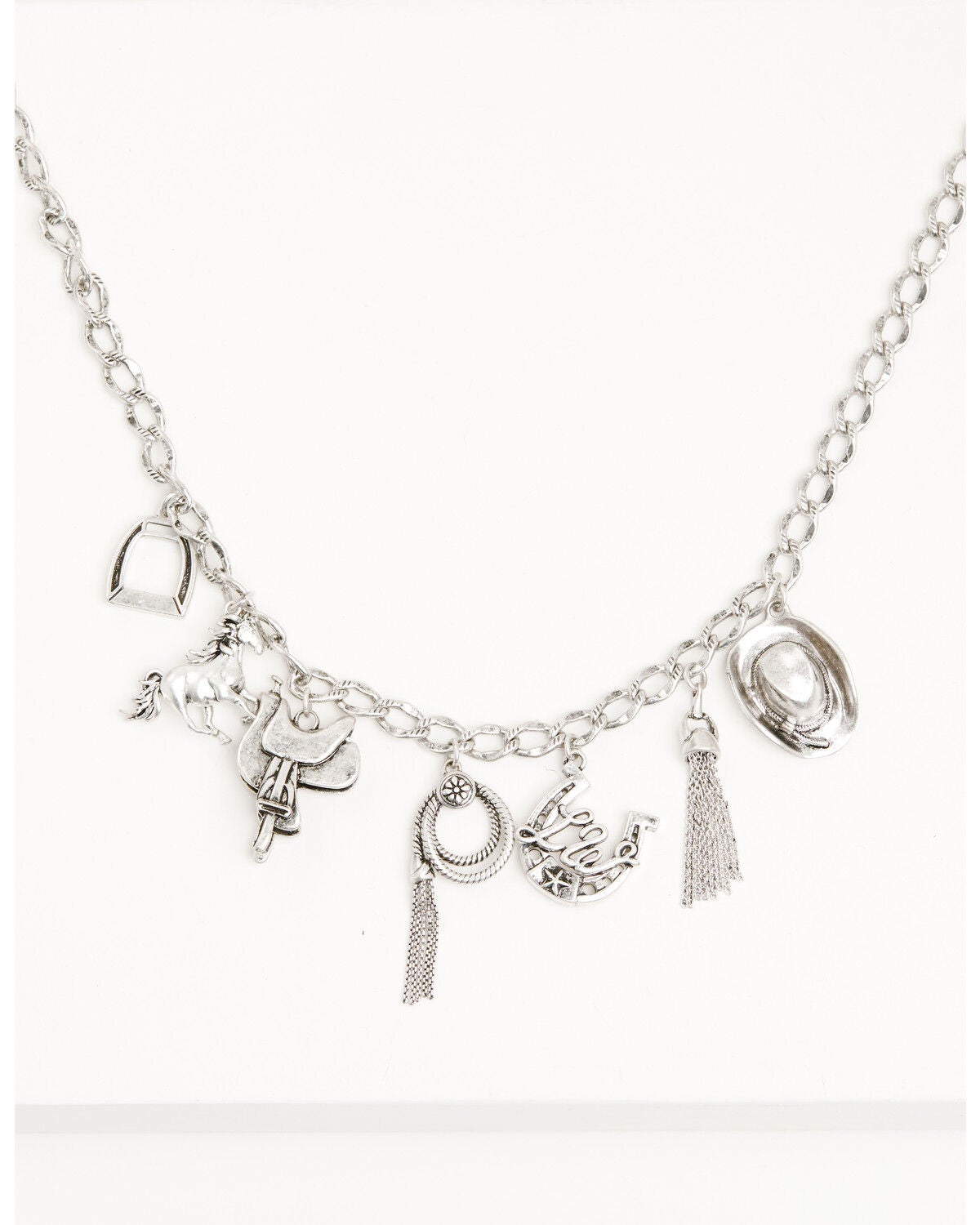 Image #2 - Lainey Wilson Women's Rodeo Charm Necklace, Silver, hi-res