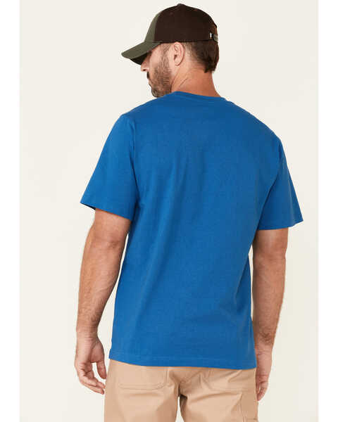 Image #4 - Hawx Men's Forge Short Sleeve Work Pocket T-Shirt , Blue, hi-res