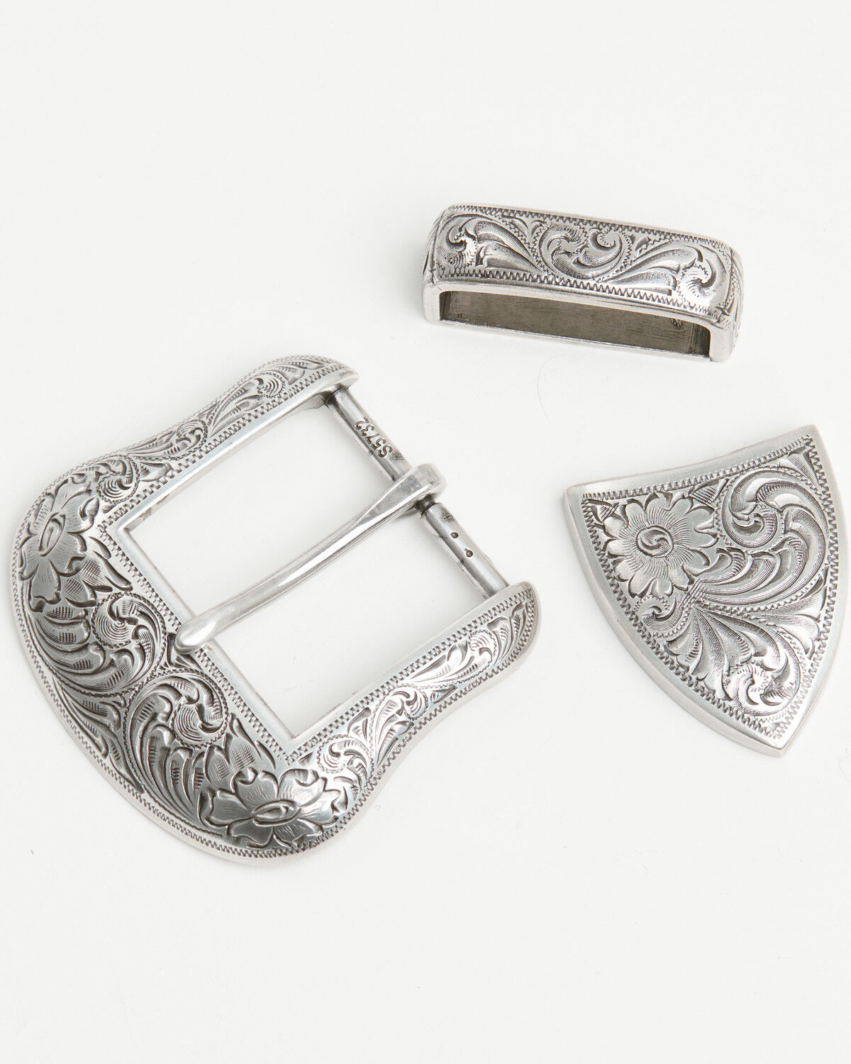 Image #1 - Cody James Men's Three-Piece Buckle Set, Silver, hi-res