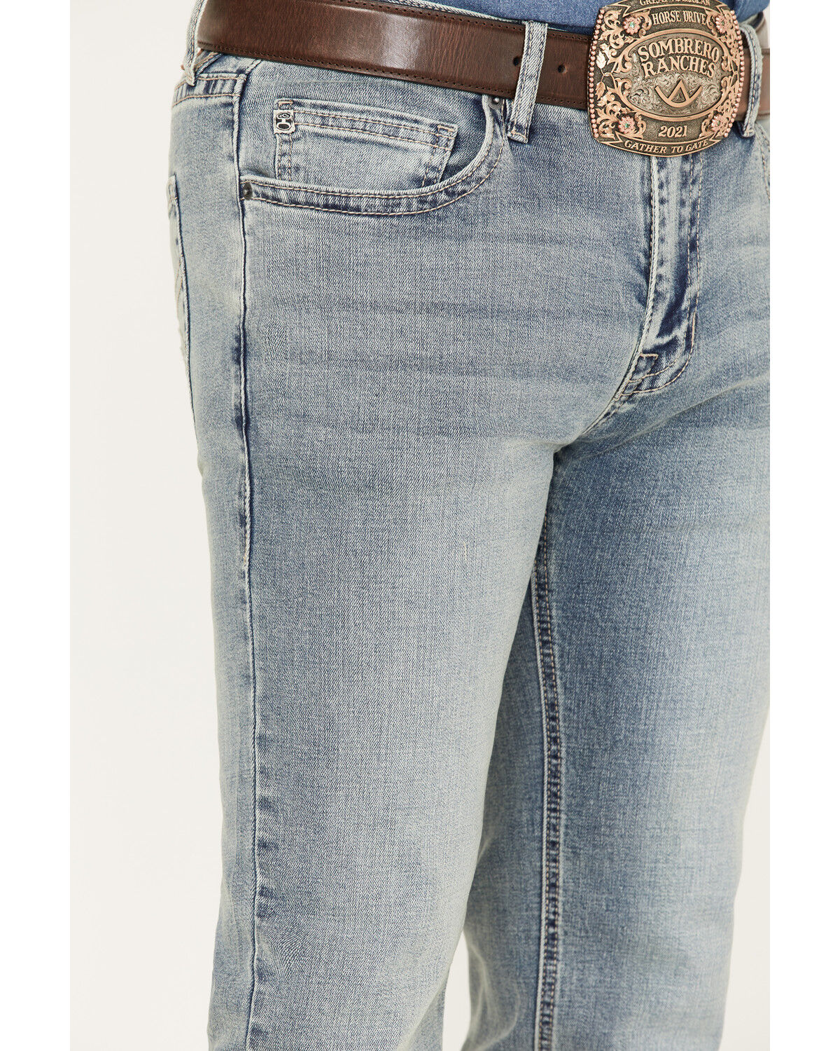 Image #4 - Hooey Men's Revolver Light Wash Slim Straight Reflex Jeans, Light Wash, hi-res