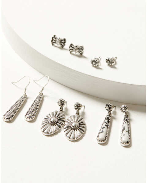 Image #1 - Idyllwind Women's 5-piece Silver Hayden Earrings Set, Multi, hi-res