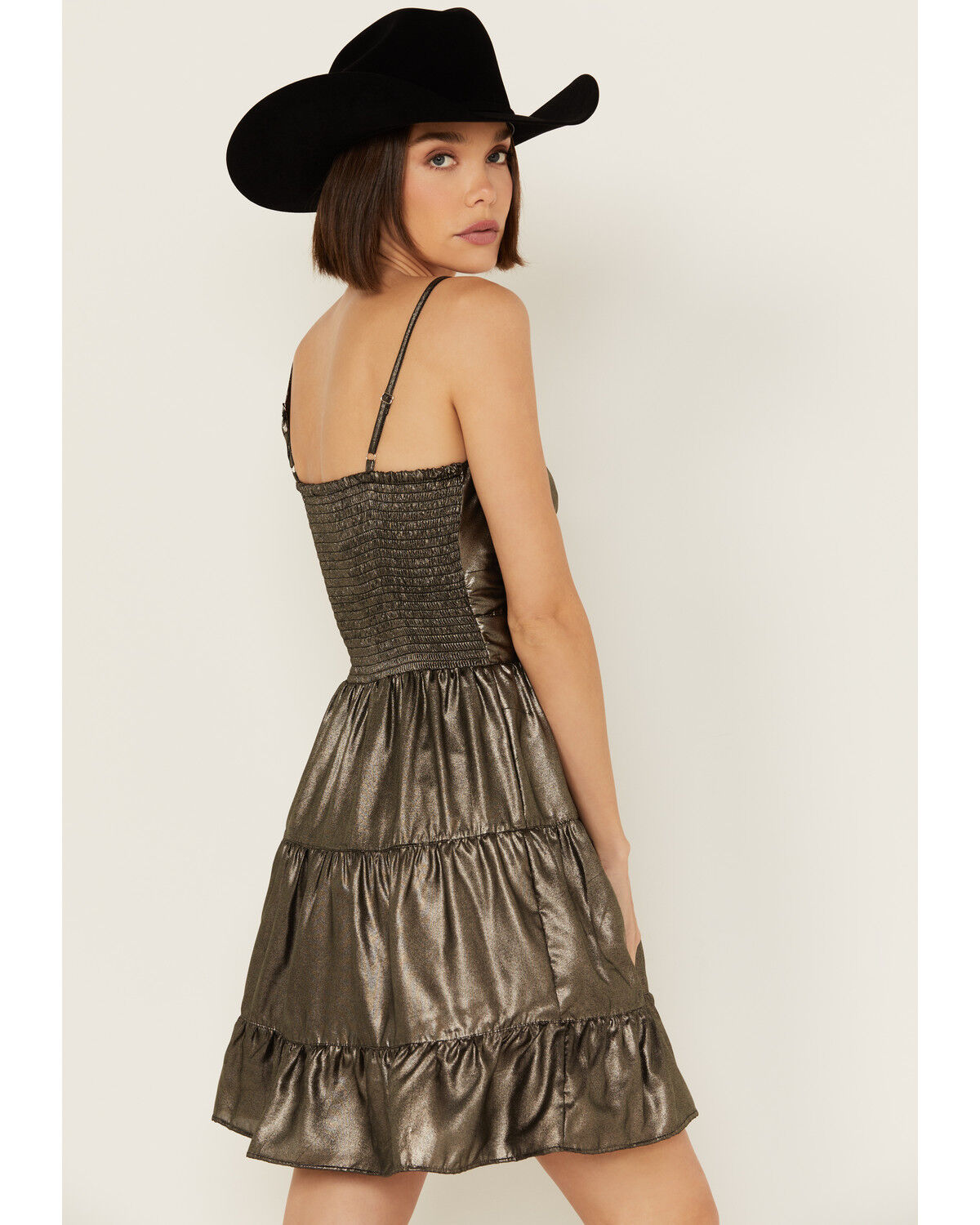 Image #4 - Angie Women's Knot Front Mini Dress, Black, hi-res