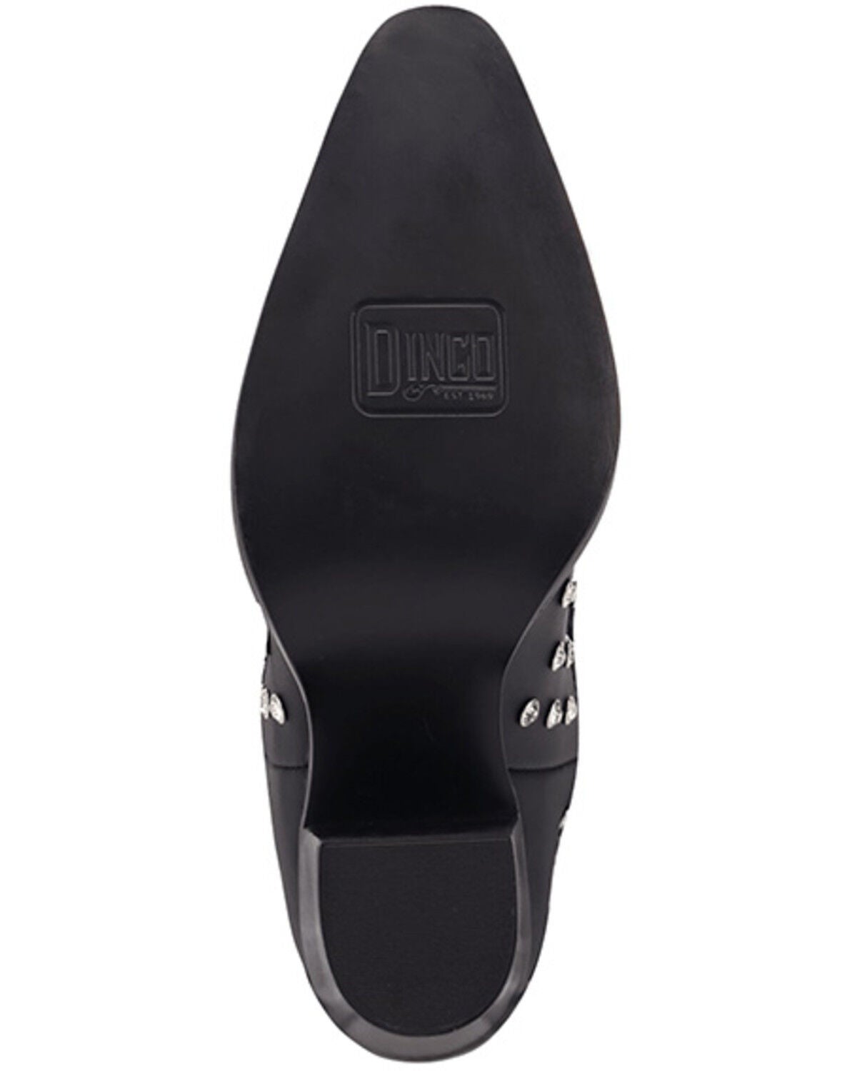 Image #9 - Dingo Women's Shoe Pony Fringe Rhinestone Tall Western Boots - Round Toe, Black, hi-res