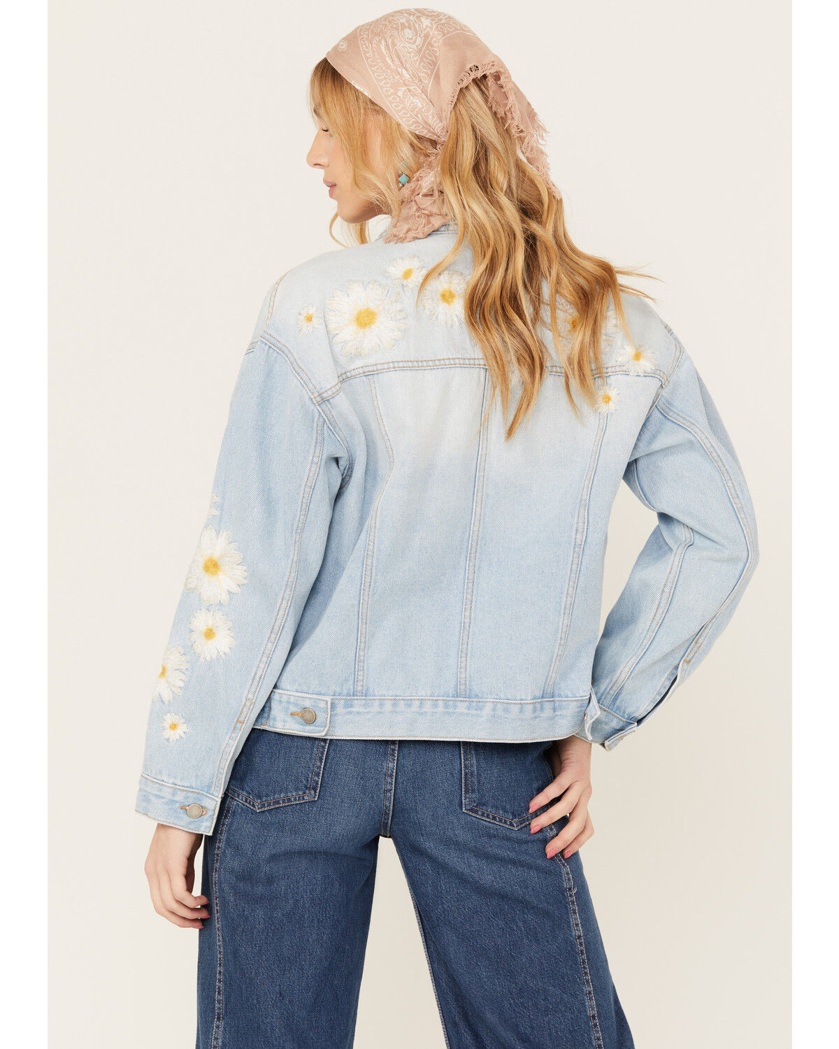 Image #1 - Driftwood Women's Light Wash Daisy Daydreaming Denim Jacket, , hi-res