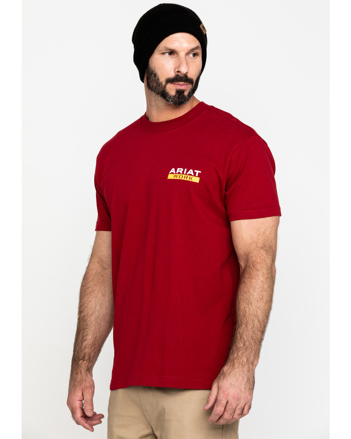 Image #3 - Ariat Men's Rebar Cotton Strong Roughneck Graphic Work T-Shirt, Red, hi-res