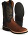 Justin Men's Paluxy Brown Tekno Crepe Cowboy Boots - Round Toe, Coffee, hi-res