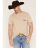 Image #2 - Wrangler Men's Logo Short Sleeve Graphic T-Shirt, Sand, hi-res