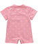 Image #2 - Carhartt Infant Girls' Logo Short Sleeve Snap Romper, Pink, hi-res