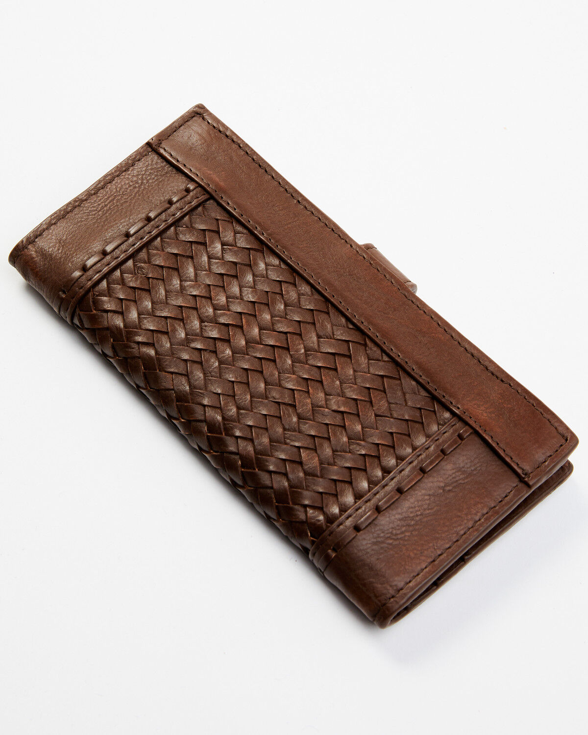 Image #3 - Cleo + Wolf Women's Basketweave Leather Wallet, Brown, hi-res