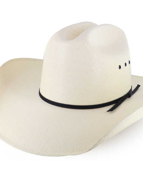 Cody James Men's Black Tie Straw Cowboy Hat, Natural, hi-res