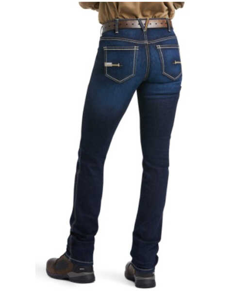 Image #2 - Ariat Women's Rebar Perfect Rise Work Flex Riviter Slim Leg Work Jeans , Blue, hi-res