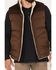 Image #3 - Brothers and Sons Men's Reversible Sherpa Down Vest, Brown, hi-res