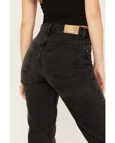Image #3 - Free People Women's High Rise Pacifica Straight Jeans, Black, hi-res