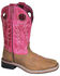 Smoky Mountain Girls' Tracie Western Boots - Square Toe, Brown/pink, hi-res