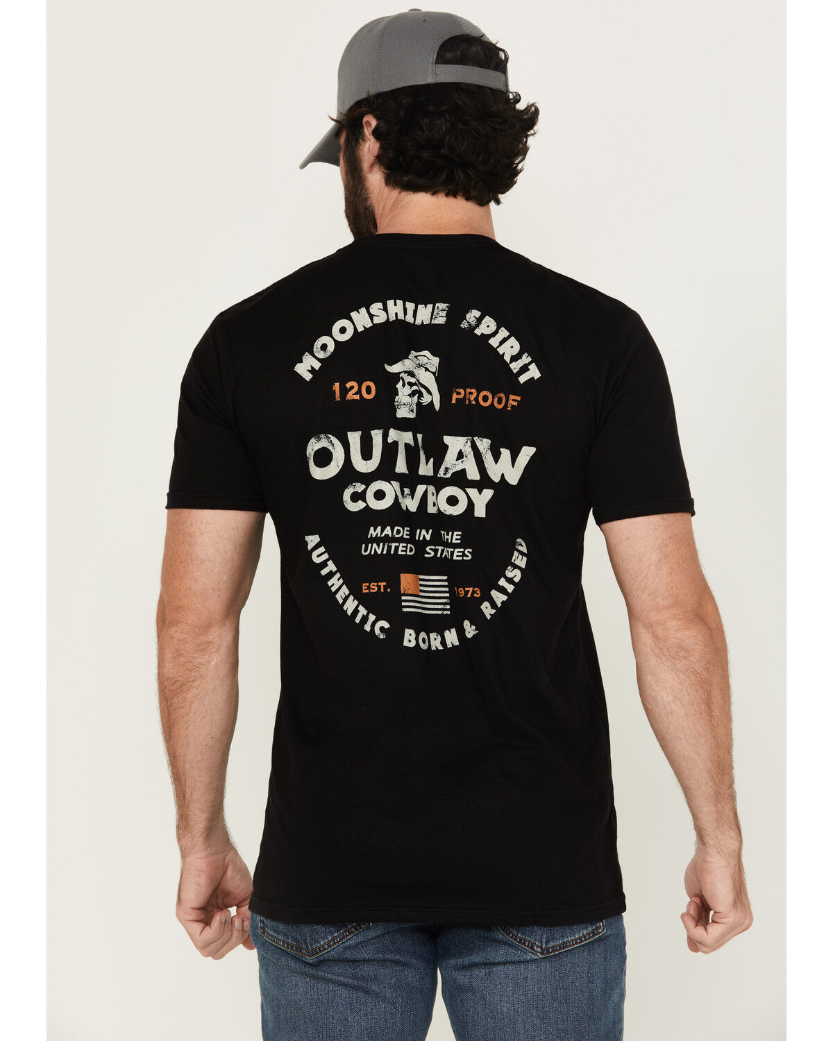 Image #1 - Moonshine Spirit Men's Cowboy Short Sleeve Graphic T-Shirt, Black, hi-res