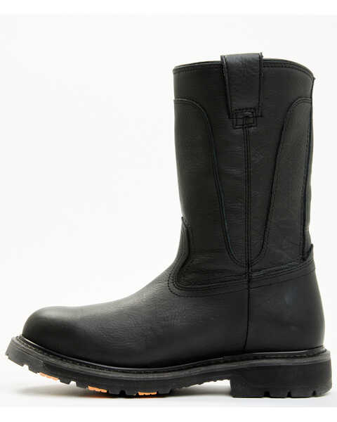 Image #3 - Hawx Men's 11" Industrial Wellington Work Boots - Composite Toe , Black, hi-res