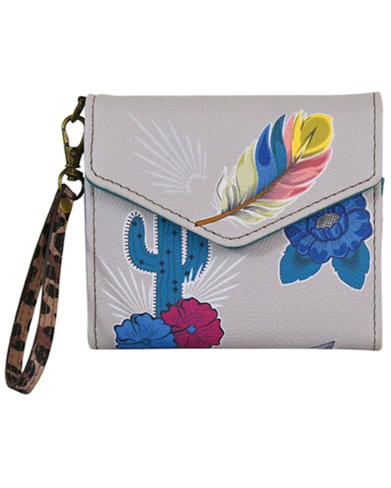 Catchfly Women's Floral Western Mini Wallet, Multi, hi-res