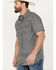 Image #2 - Moonshine Spirit Men's Mind Eraser Geo Print Short Sleeve Western Snap Shirt, Black, hi-res