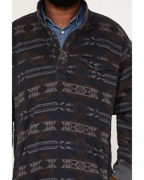 Image #3 - Ariat Men's Overdyed Southwesten Sweatshirt, Steel Blue, hi-res