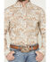 Image #3 - Cody James Men's Porter Floral Print Long Sleeve Button-Down Stretch Western Shirt - Tall, Cream, hi-res