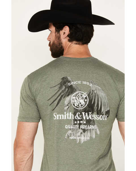 Image #2 - Smith & Wesson Men's Hunting Eagle Logo Short Sleeve Graphic T-Shirt, Olive, hi-res