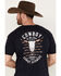 Image #4 - Cowboy Hardware Men's Cowboy To The Core Short Sleeve Graphic T-Shirt, Navy, hi-res