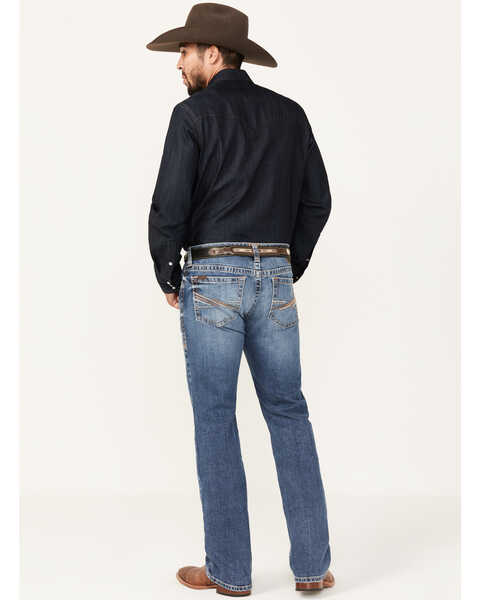Image #3 - Ariat Men's M7 Livermore Warrack Medium Wash Slim Straight Stretch Jeans          , Medium Wash, hi-res