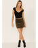 Wishlist Women's Olive Side Button Corduroy Mini Skirt, Olive, hi-res